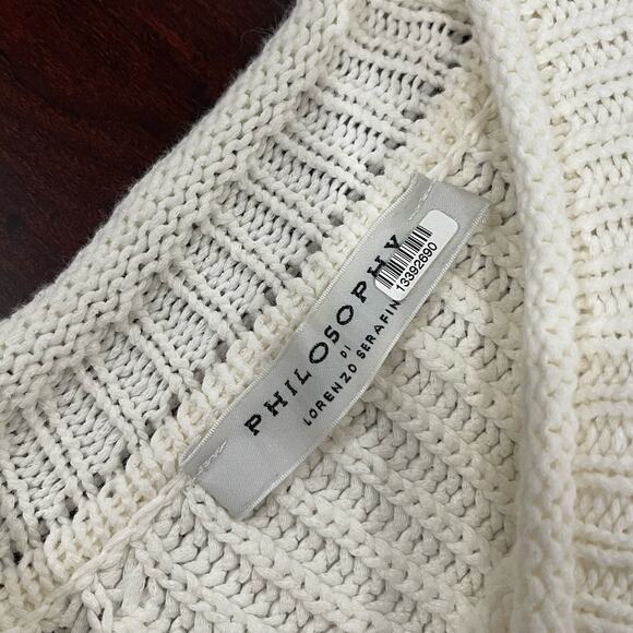 PHILOSOPHY DI LORENZO SERAFINI Floral Embroidery Sweater Size Small - Picture 6 of 8